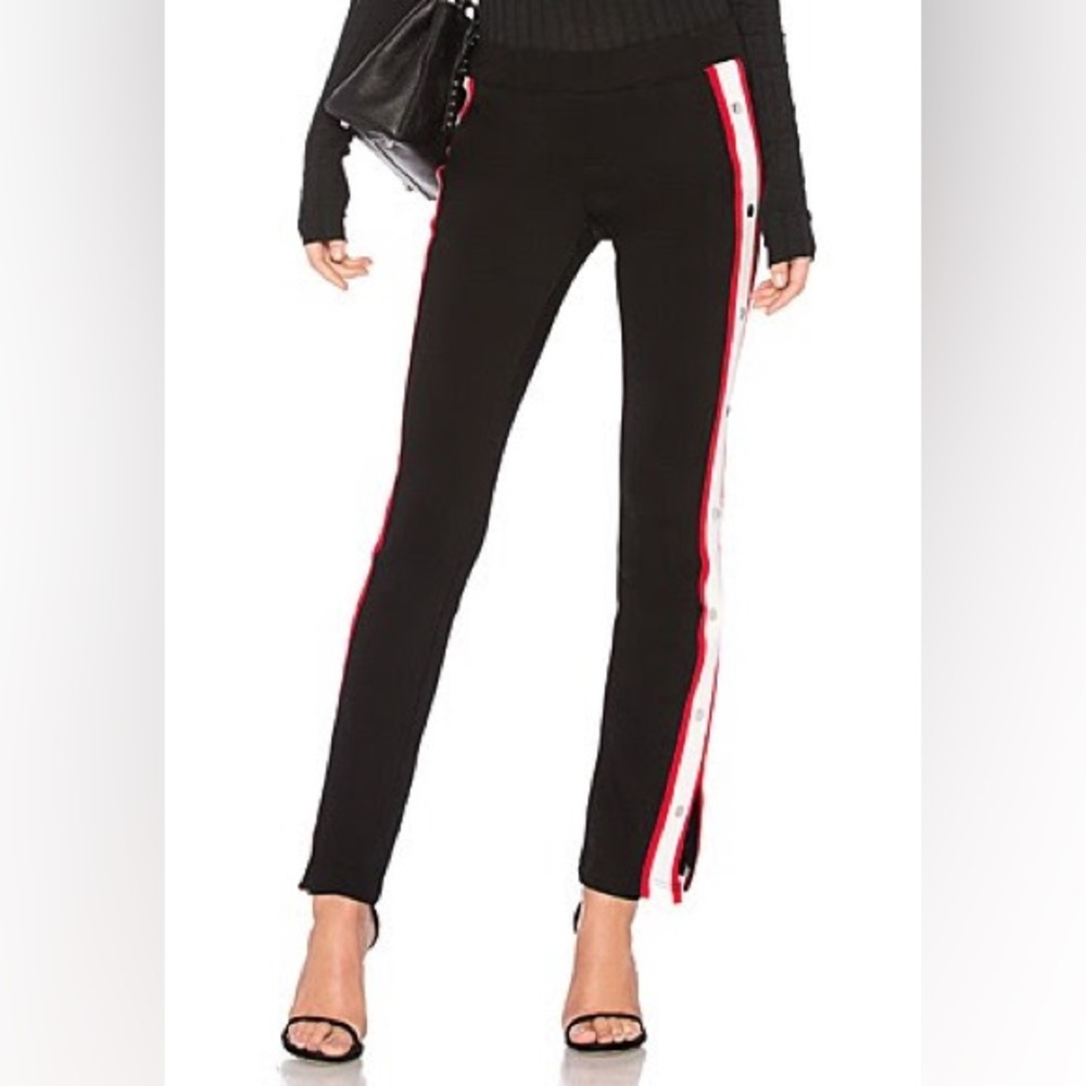 Pam & Gela SNAP UP TRACKPANT IN BLACK - Size: XS
